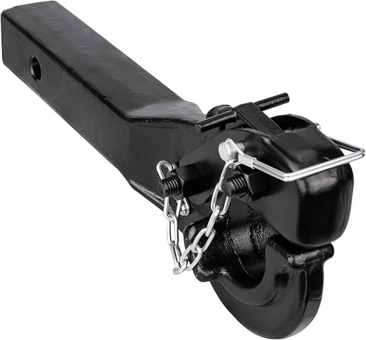 10-Ton Pintle Hook Trailer Hitches Receiver Hook for 2” Hitches Hitch Hook Military Receiver, 20000 lbs, 15” Length