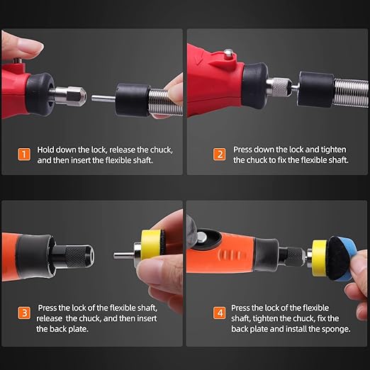 Mini Buffing Polishing Pads, 30Pcs Mini Detail Polisher Pads Use On Rotary Tools, Cordless Electric Drill, Polisher Tool for Tight Area Detailing Polishing, for SPTA Polisher -SP-DP030USA