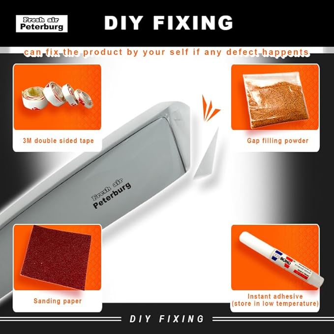 in-Channel Car Window Rain Guard Compatible with VW Jetta mk6 fit:2012-2018 4pcs, Taiwan Made Precise & Transparent Car Wind Deflectors No Water Leakage Visors