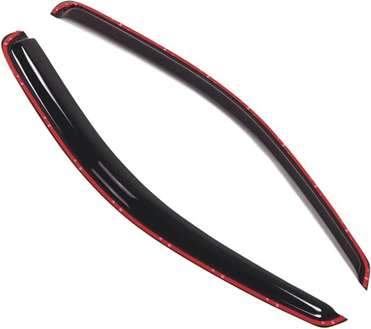 Tuningpros WD2-112i Dark Smoke 2 Pcs Set Window Visor (in-Channel) Deflector Rain Guard Compatible with 1997-2004 Dodge Dakota