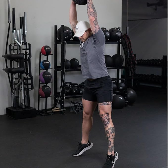 Titan Fitness Rubber Tread Slam Ball, Dead Bounce, Weight Workout - Throw, Catch, Slam, Twist