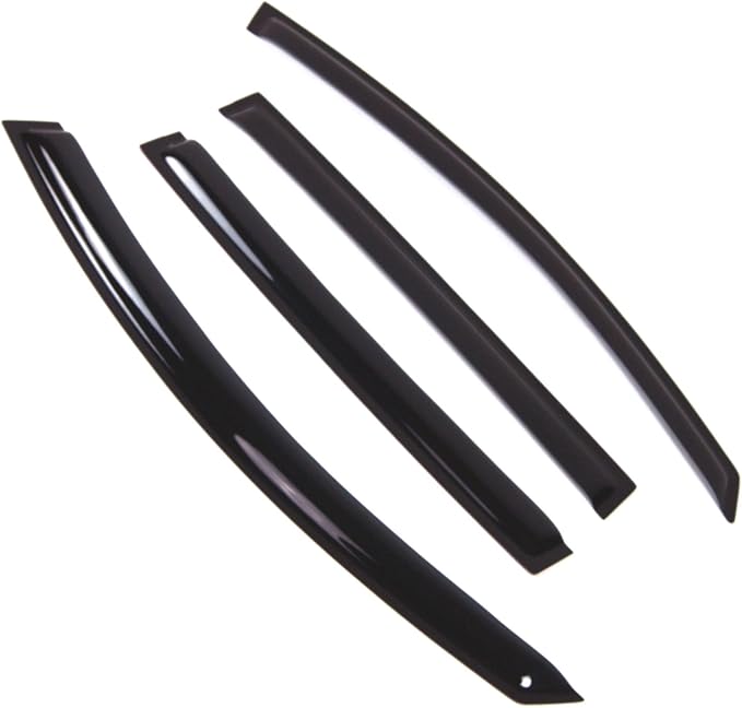 Tuningpros WD2-646 Dark Smoke 4 Pcs Set Window Visor (Outside Mount) Deflector Rain Guard Compatible with 2011-2016 Kia Sportage