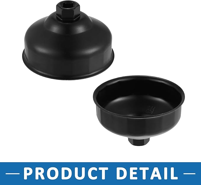 Car Oil Filter Wrench 86mm 16 Flutes Oil Filter Socket Wrench Housing Cap Socket Remover Tools for BMW X5 2000-2017 Metal Black