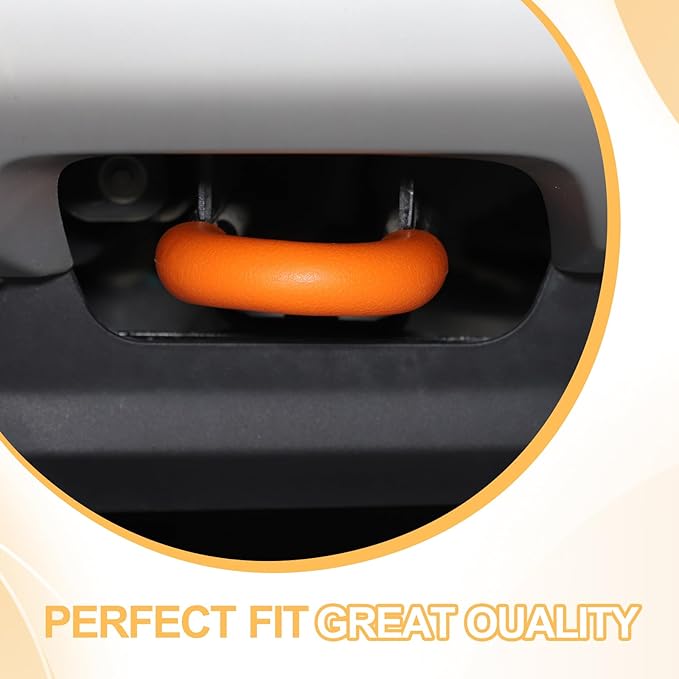 Car Tow Hook Protective Cover Compatible with Ford Ranger 2023-2025 Rubber Front Bumper Tow Ring Pull Ring Protective Case Trailer Pull Ring Trim Cover Exterior Accessories Tow Hook Covers (Orange)