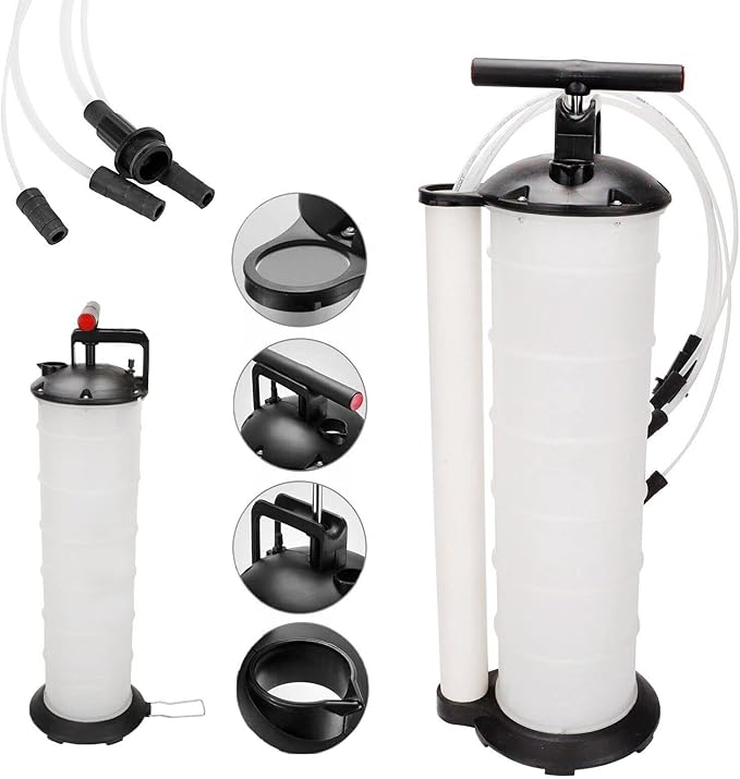 Manual 7 Liter Oil Fluid Changer Vacuum Extractor Fuel Petrol Pump Transfer Remover Tank