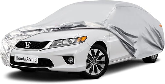 Waterproof Car Cover for Honda Accord, 5 Layers Compatible with Honda Accord All Weather, Snowproof Windproof Rain Ice Sun UV Protection