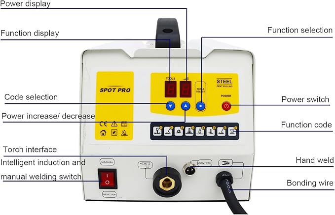 Steel SPOT Welder Machine Dent Pulling Machine Stud Welder Dent Repair Kit Spot Welder Dent Puller Tool Kit for Car Body Dent Repair 220V