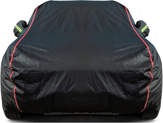 Breathable New Material, Waterproof Car Cover, Locks and Zipper Doors, Sunscreen Waterproof UV Prevention Snowproof Wind and Windproof,Suitable for Indoor Outdoor,for Sedan (Up to 181")