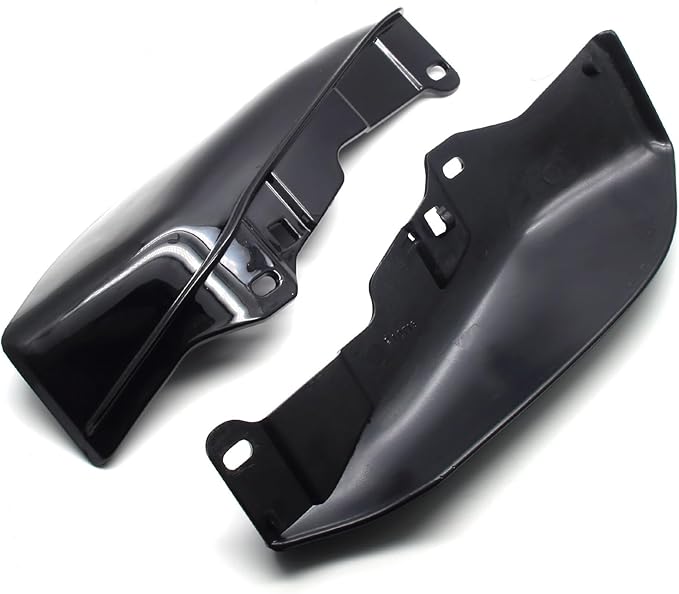 MZS Mid Frame Air Deflector, Touring Heat Shield Cover Accessories Black Left Right Set Compatible with Road Glide Electra Street Glide Road King 2009-2024