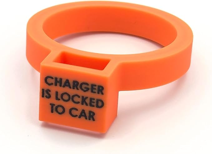 Door Dock for Tesla/J1772 Adapter for Model Y and Charger Locking Ring Bundle 2023-2025 (Orange)