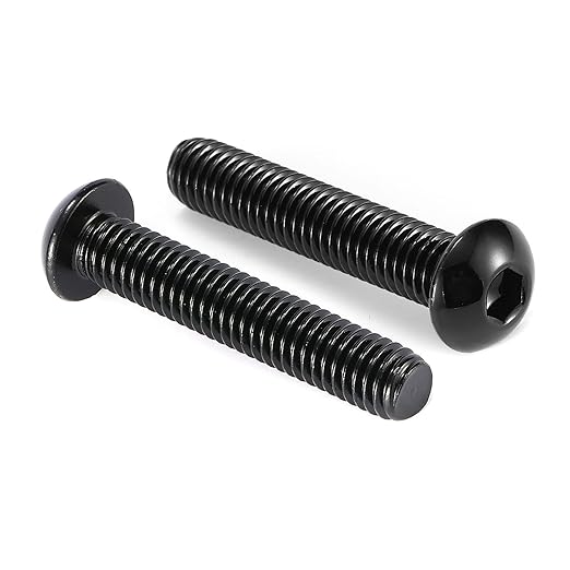 1/4-20 x 2 Button Head Socket Cap Bolts Screws, 20Pcs 304 Stainless Steel 18-8, Allen Hex Drive, Black Oxide by SG TZH(with Hex Spanner)