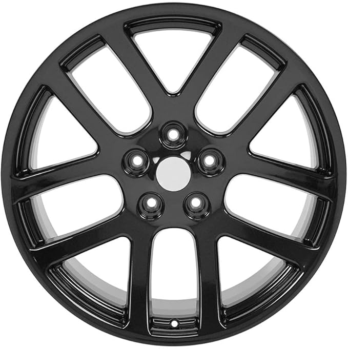OE Wheels DG51 22 Inch Rims and Tires Fit Ram SRT Style 5x139.7 22x10 Gloss Black - Hollander 2223 - TerraMax RT 33x12.50/22 (Set of 4)
