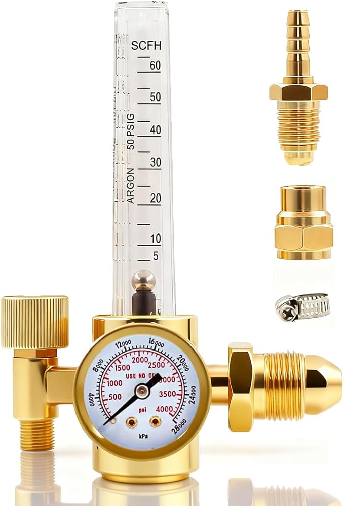 Argon CO2 MIG TIG Flow Meter Gas Regulator Gauge for MIG TIG Welding 0-60CFH CGA580