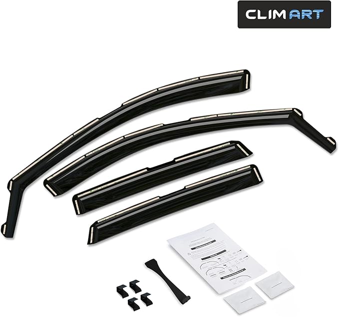 CLIM ART in-Channel Incredibly Durable Rain Guards for Ford Escape 2020-2026, Original Window Deflectors, Vent Window Visors, Vent Deflector, 4 pcs. - 620146