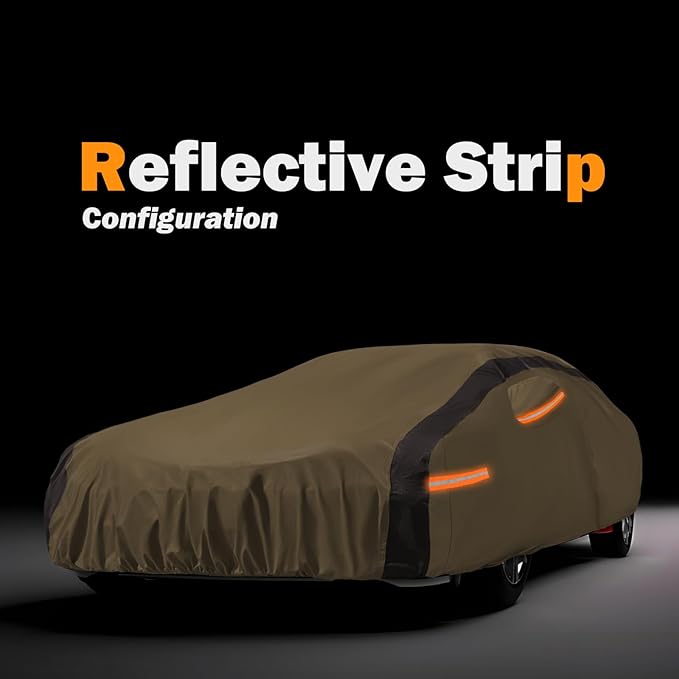 Mustang Car Cover Waterproof All Weather Compatible with Mustang 2007-2024 GT Cobra Shelby Bullitt, Outdoor Anti-UV Sun Rain Protection Full Exterior Cover
