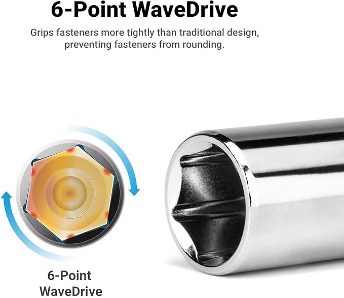 Capri Tools 1 in. Shallow Socket, 3/8-Inch Drive, 6-Point, SAE