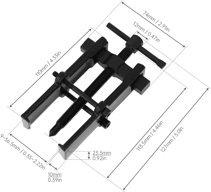 ChgImposs Two Claw Separate Lifting Device Pull Bearing Puller for Bearing Maintenance/Auto Car Repair, Strengthen Bearing Auto Mechanic Bearing Puller Tool (4 inch)