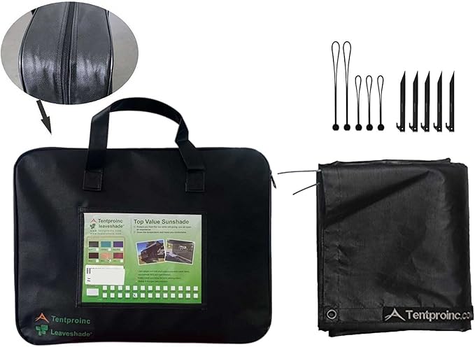 Tentproinc RV Awning Sun Shade Screen 6' X 18' 3'' (Fit for 19' Awning) Mesh Sunshade Block UV Glare Motorhome Camping Trailer Awning Sunscreen Screenshade - 3 Year Warranty (Black)