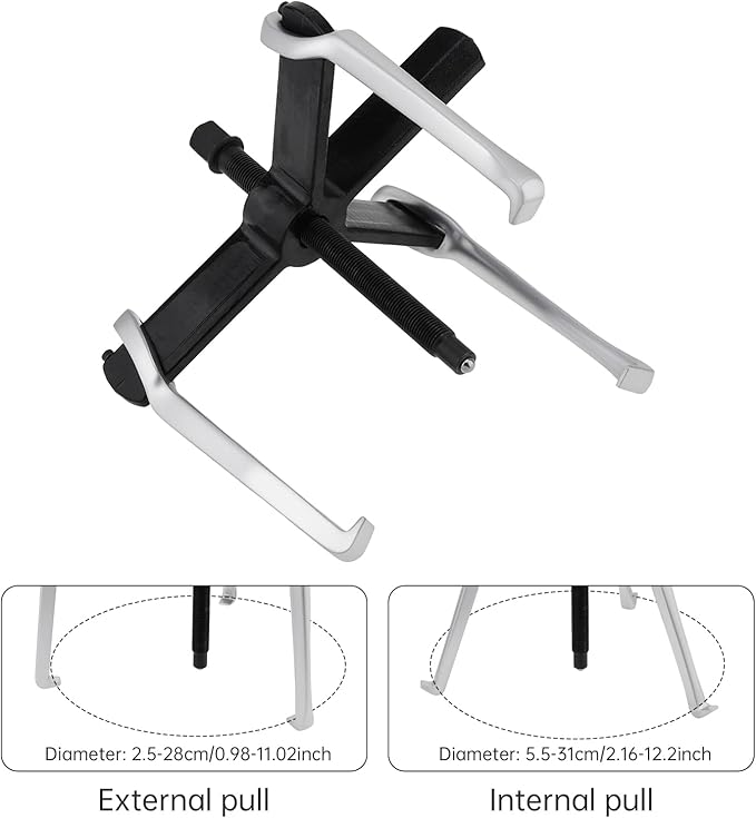 ChgImposs 2 Jaw 3 Jaw Gear Puller, Multifunctional Puller for Auto Car Repair Hand Tools, Forge and Stamp Bearing Puller (12 Inch)