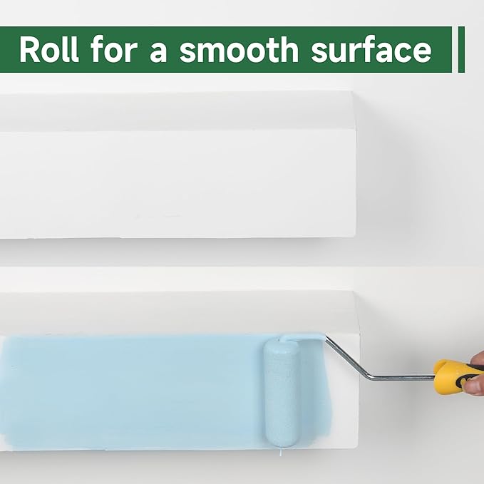 VOOMEY Foam Paint Roller,Small Paint Rollers 4 inch,White Paint Roller Covers,48 Pack,Perfect for Refinish Small Corners,Such as Tables, Window Edges, Fences,Cupboards