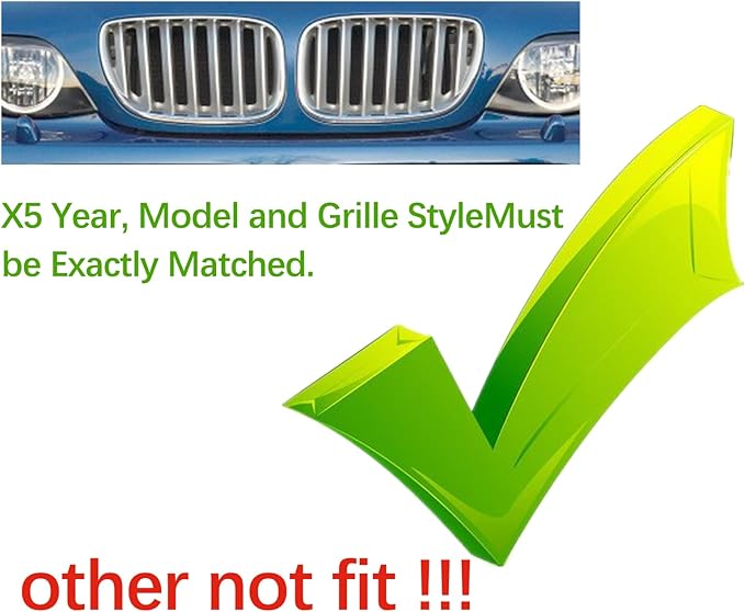 Automotive Grille Inserts for BMW X5 E53 2004-2006 (7 Grilles),Front Grill Accessories