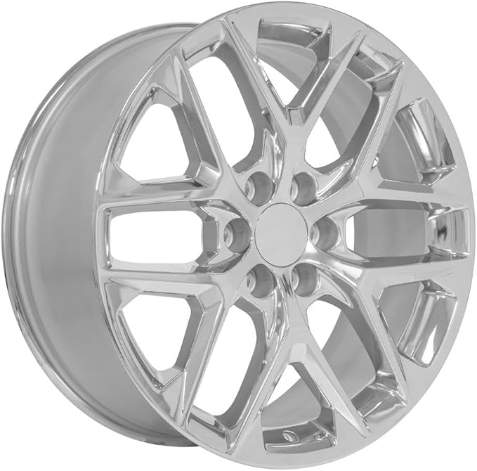 OE Wheels CV62 22 Inch Rims and Tires Fit Silverado 1500 Style 6x139.7 22x9 Chrome - Hollander 14078 - iMove GEN 2 SUV 285/45-22 (Set of 4)