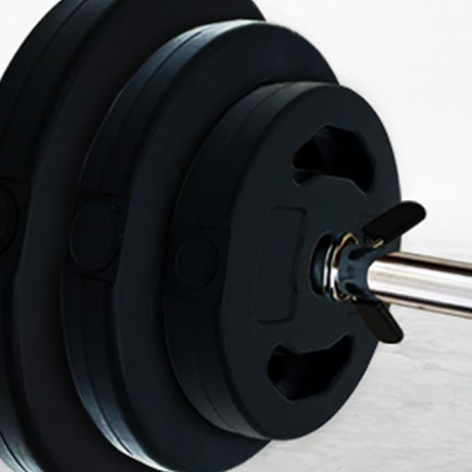 40 LBS Adjustable Barbell for Lifting, Barbell Weight Set with Round PU Coated Plates & 51 Inch Bar, Cardio Pump Set, Adjustable Free Weights for Home Gym Strength Training