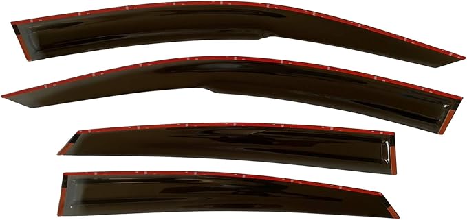 2016-2021 Tape-On Rain Guards for Honda Civic Sedan Side Window Visor Deflectors EX EX-L LX Sport Touring Durable Vent Shades 2017 2018 2019 2020