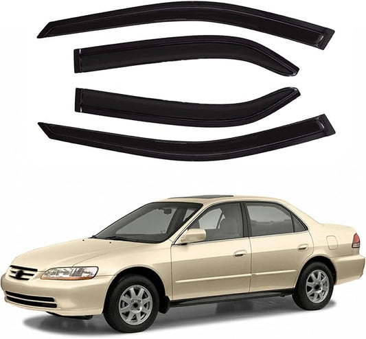 Wind Deflector Compatible with Honda Accord 4Door Sedan 1998-2002 Sun Rain Guards Smoke Window Visors 94959