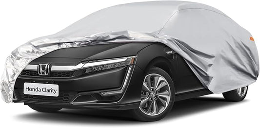 Waterproof Car Cover for Honda Clarity, 5 Layers Compatible with Honda Clarity All Weather, Snowproof Windproof Rain Ice Sun UV Protection