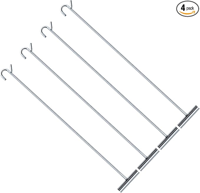 Heavy Duty 5th Wheel Pin Puller, 32" Solid Steel Chrome Plated Fifth Wheel Puller Hook, 4 Pack