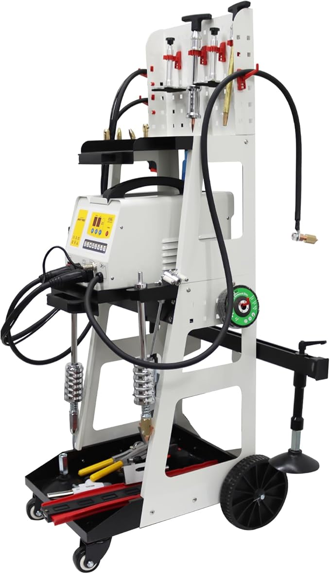 Spot Welder Dent Puller Steel Dent Pulling Machine Dent Repair Kit F90E Spot Welding Machine 3KW Stud Welder Dent Puller Machine Body Repair Removal Tools, 220V