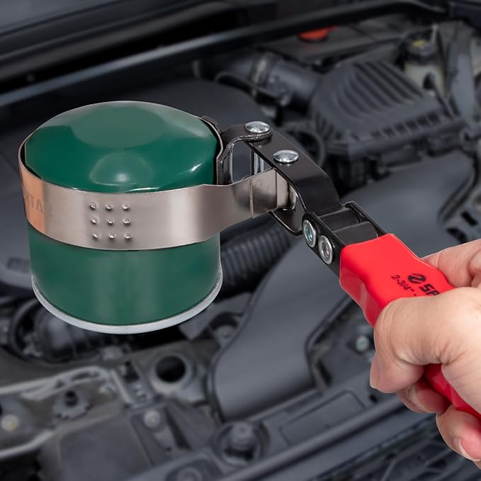 Spurtar Extra Small Oil Filter Wrench, Swivel Oil Filter Removal Tool, Fits Filters 2-3/4" to 3-1/4" (70-83mm) for 4S Shop Auto Repair Mechanic DIY Generator Small Engine