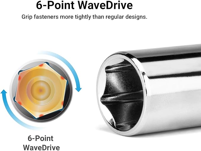 Capri Tools 3/8 in. Drive 1/2 in. 6-Point SAE Shallow Socket, steel (1-2353)