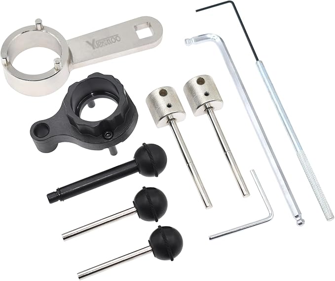 Camshaft Timing Belt Tool Kit, Compatible with VW Audi Tiguan SEAT Skoda Passat Golf 1.6 2.0 TDI Diesel Engine, Replace T10264 T10265 T10060A 3359 T10051 T10490, with Carrying Case & Gloves