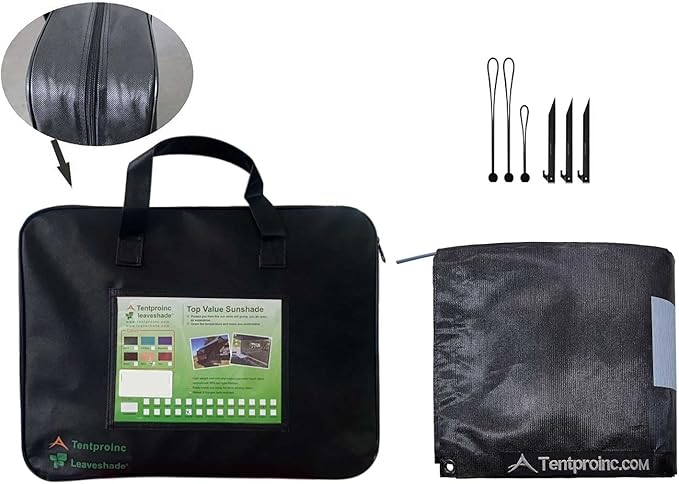 Tentproinc RV Awning Sun Shade Screen 7' X 12' 3'' (American Flag) Black Mesh Sunshade Camper Trailer Awning Shade Screen UV Blocker Completed Kits