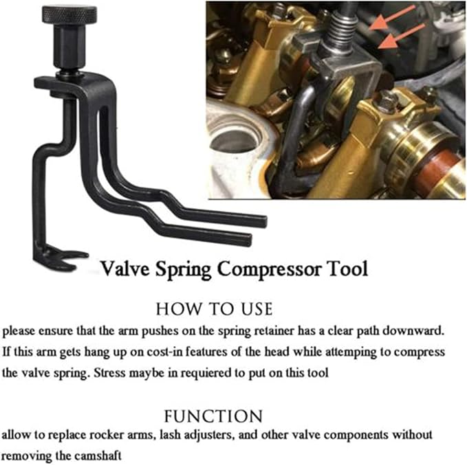 Valve Spring Compressor Tool For Ford 4.6L 5.4L 6.8L 3V Engines - Service Camshafts, Valve Springs, Valve Seals, Retainers, Rocker Arm Remover, Similar to OTC 6684