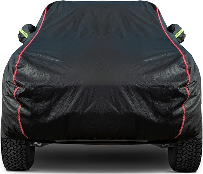 Waterproof Zipper Doors Pickup Car Cover, Ram 1500 2500/ Chevy Avalanche Silverado 1500/ F-150 F-250 Dodge D100 D200, Sunscreen UV Prevention Snowproof Wind, for Indoor Outdoor,for 213"-237",B8