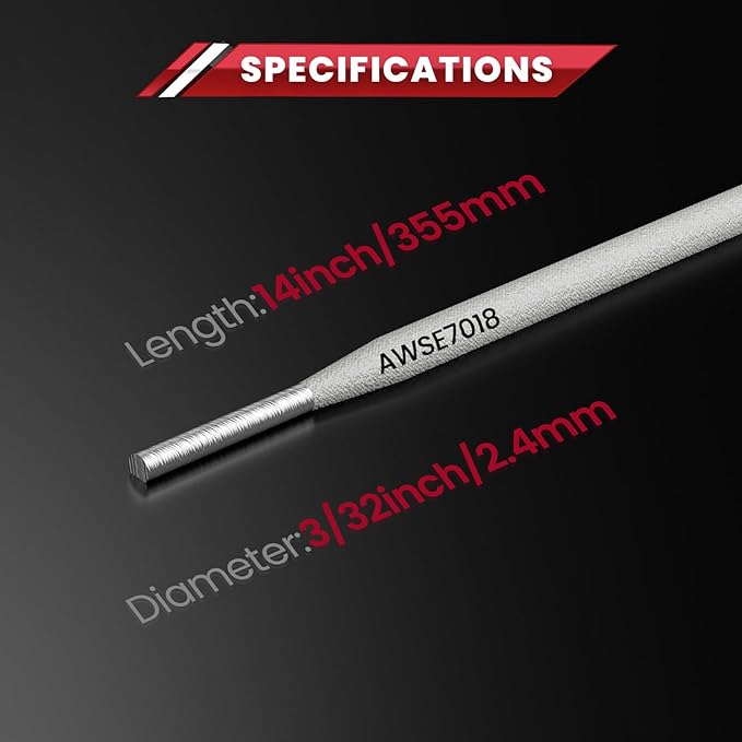bestarc E7018 Welding Rod 3/32" 5LB, Low Hydrogen Carbon Steel Stick Welding Rods for ARC Welding Equipment, Welding Sticks Electrodes for All Position Welds