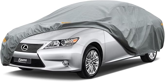 Kayme Heavy Duty Car Cover Custom Fit Lexus GS 220 300 350 450 F Waterproof All Weather for Automobiles, Full Exterior Covers Sun Rain UV Protection.（Deliver About 3-10 Days）