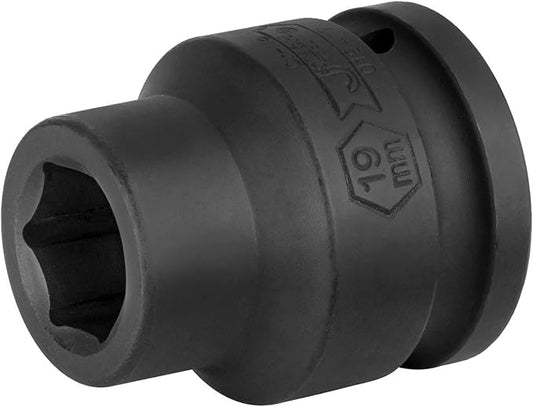 Jetech 3/4 Inch Drive 19mm Standard Impact Socket, Made with Chrome Molybdenum Alloy Steel, Heat Treated, 6-Point Design, Metric