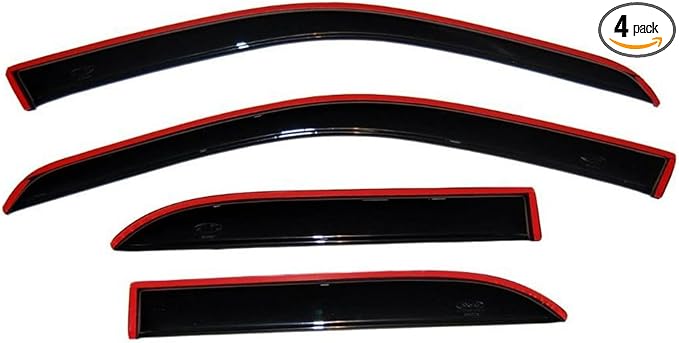 Auto Ventshade [AVS] In-Channel Rain Guards For 2007-2013 Chevrolet/GMC Silverado/Sierra 1500; 2007-2014 Silverado/Sierra 2500 HD & 3500 HD EXTENDED CAB | Window Vent Visors, 4 pcs. - Smoke | 194040