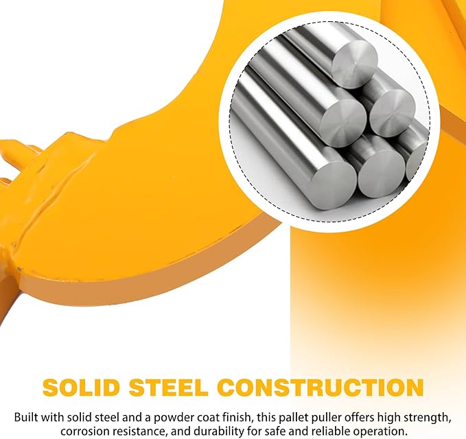 Pallet Puller,1T/2205 LBS Capacity Pallet Jack Puller,Heavy Duty Single Scissor Clamp for Forklift Chain,Pulling Pallets,5 Inch Jaw Opening