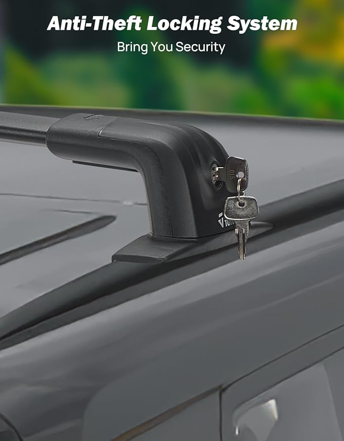 JOYTUTUS 260lbs Heavy Duty Lockable Car Roof Rack Cross Bars Compatible with Toyota Grand Highlander 2024-2025 with Flush Side Rails, Aluminum Alloy Roof Rails Roof Carrier Luggage