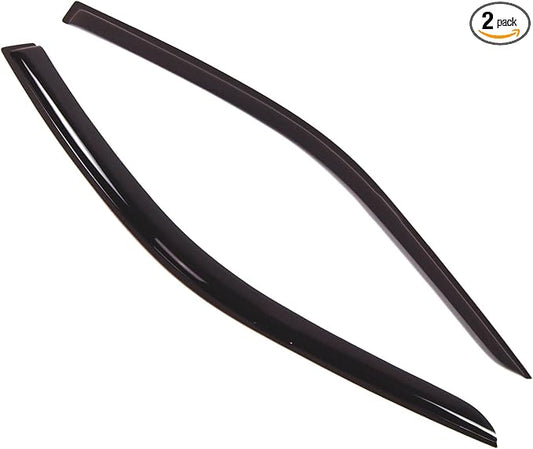 TuningPros Outside Mount Window Vent Visors Rain Guards Compatible with Honda Accord Coupe 1994-1997 | Side Window Wind Deflectors Rain Shields | Smoke Tinted, 2 Pcs Set, DGWV-213