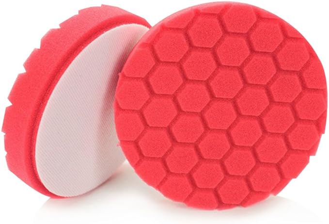 Chemical Guys BUFX_107_HEX6 Hex-Logic Ultra Light Finishing Pad, Red (6.5 Inch Fits 6 Inch Backing Plate), 1 Pad Included