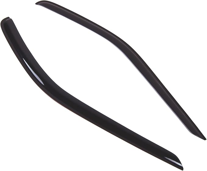 Tuningpros WD2-798B Dark Smoke 2 Pcs Set Window Visor (Outside Mount) Deflector Rain Guard Compatible with 2017-2018 Ford Transit