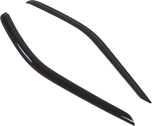 Tuningpros WD2-798B Dark Smoke 2 Pcs Set Window Visor (Outside Mount) Deflector Rain Guard Compatible with 2017-2018 Ford Transit