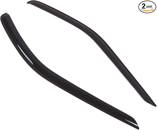 TuningPros Outside Mount Window Vent Visors Rain Guards Compatible with Ford Transit 2014-2016 | Side Window Wind Deflectors Rain Shields | Smoke Tinted, 2 Pcs Set, DGWV-798