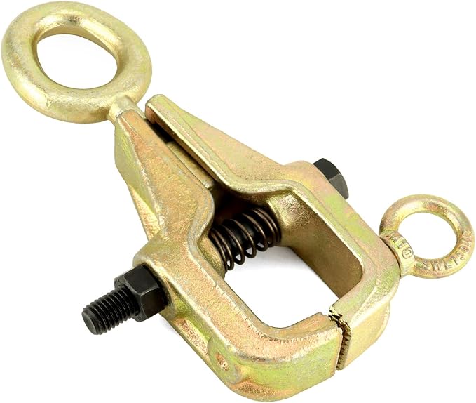 QWORK Auto Body Repair Pull Clamp, 5 Ton Top and Straight 2 Way Auto Body Clamps, Self Tightening Frame Pull Clamp for Automotive Car Vehicle Body Repair